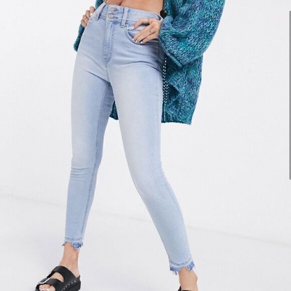 Free People We The Free Wild Child Skinny Jean Raw Hem - Picture 10 of 11